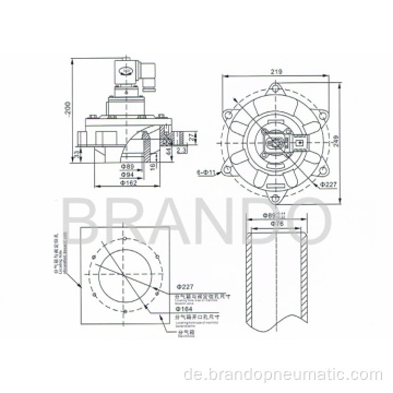 In Zeile Magnetventil Pulse Ventil DMF-Y-76